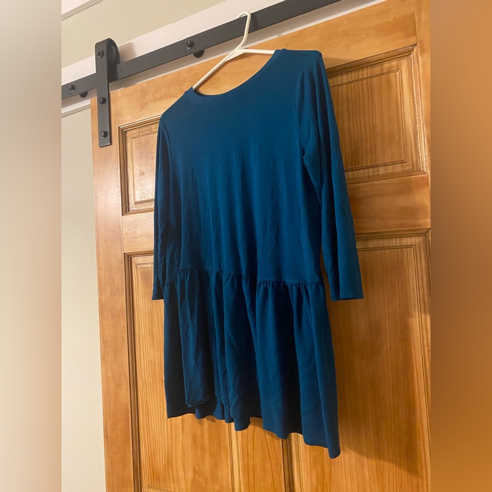 Peacock blue long shirt